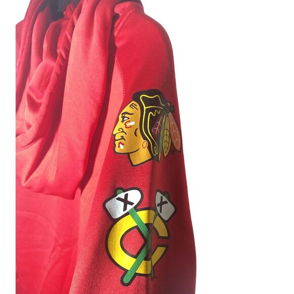 Men's NHL Chicago Blackhawks Hoodie Knights Apparel LLC Red Medium M Authentic - Picture 2 of 9